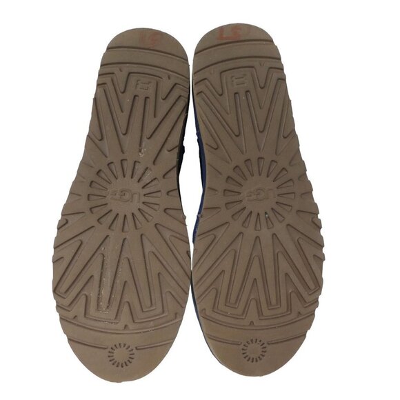 UGG Blue Suede Unlined Classic Mini Perf Boots Womens 9 - Picture 11 of 12